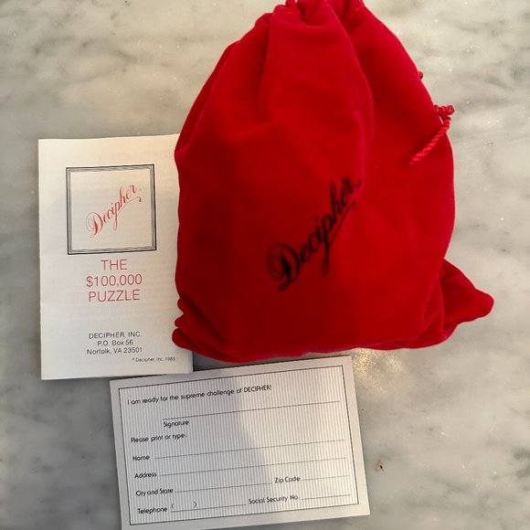 Vintage Decipher Jigsaw Puzzle, The $100,000 Puzzle, 2 Sided, 1st Edition, 1983 - Picture 8 of 10